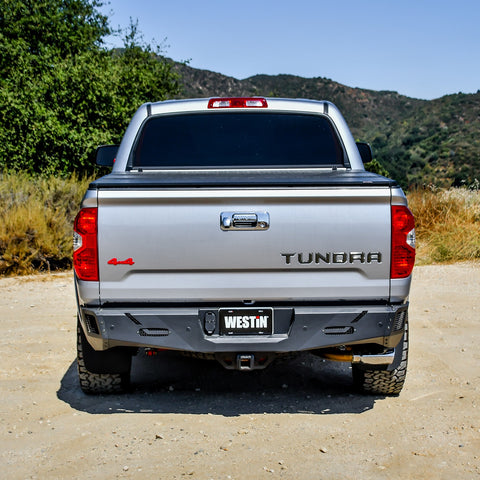 Westin Pro-Series Rear Bumper; Textured Black; Steel;