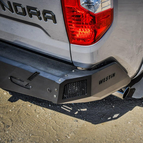 Westin Pro-Series Rear Bumper; Textured Black; Steel;