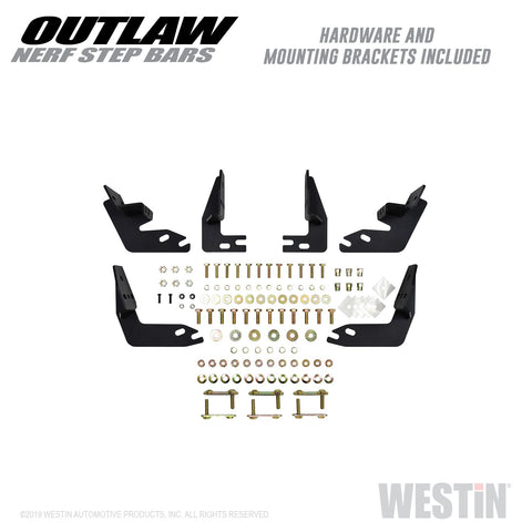 Westin Outlaw Nerf Step Bars; Textured Black;