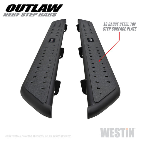 Westin Outlaw Nerf Step Bars; Textured Black;
