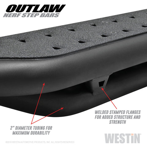 Westin Outlaw Nerf Step Bars; Textured Black;