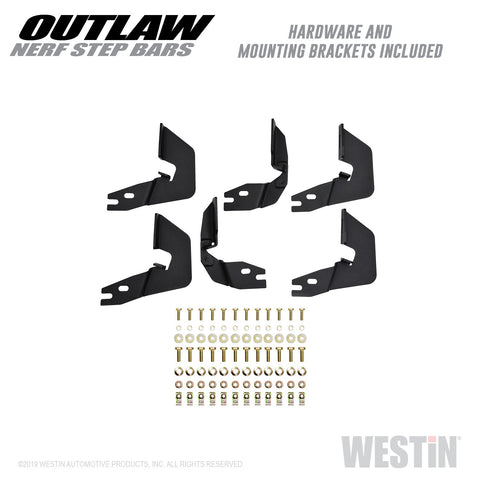 Westin Outlaw Nerf Step Bars; Textured Black;
