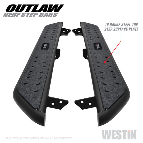 Westin Outlaw Nerf Step Bars; Textured Black;