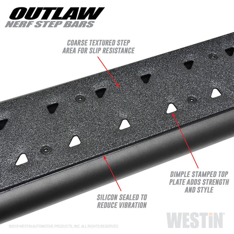Westin Outlaw Nerf Step Bars; Textured Black;