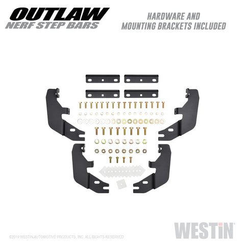 Westin Outlaw Nerf Step Bars; Textured Black; For Super Cab;