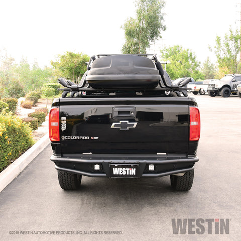 Westin Outlaw Rear Bumper; Textured Black;