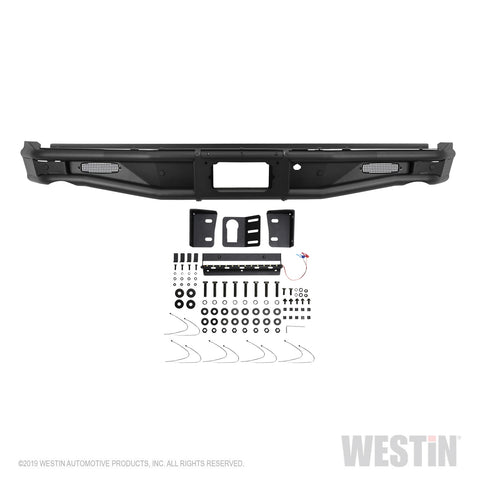 Westin Outlaw Rear Bumper; Textured Black;