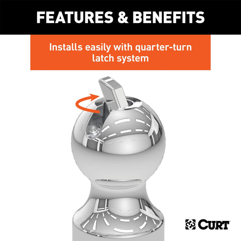 CURT OEM Puck System 3in. Gooseneck Ball; Chevrolet; Ford; GMC; Nissan; Ram (30K)