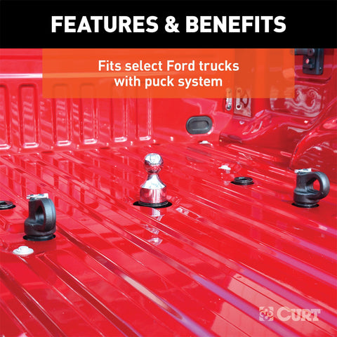 CURT OEM Puck System 2-5/16in. Gooseneck Ball; Chevrolet; Ford; GMC; Nissan; Ram (30K