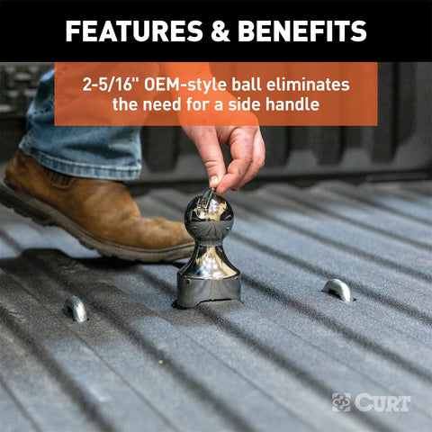 CURT OEM-Style Gooseneck Hitch; Select Chevrolet Silverado; GMC Sierra 2500; 3500 HD
