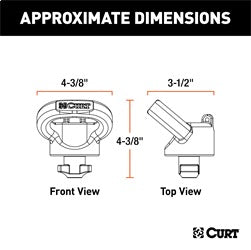 CURT OEM Puck System Gooseneck Safety Chain Anchors; Ram (38K)