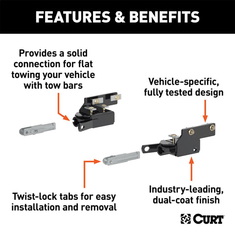 CURT Custom Tow Bar Base Plate; Select Ford F-150; Expedition; Lincoln Navigator