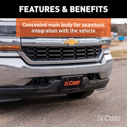 CURT Custom Tow Bar Base Plate; Select Chevrolet Silverado