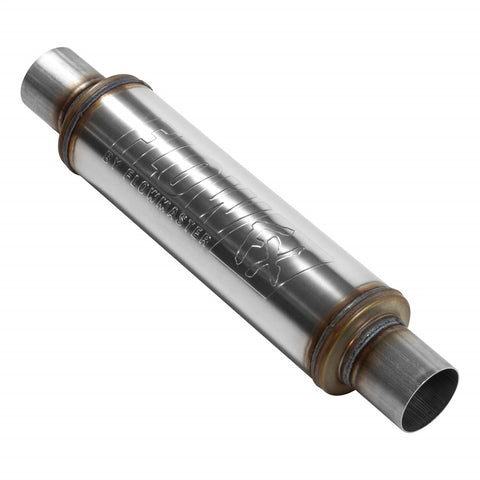 Flowmaster FlowFX Muffler; 2.5 in. Inlet/Outlet; Clamp On; Stainless Steel; Brushed Finish;