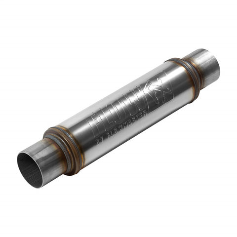 Flowmaster FlowFX Muffler; 3 in. Inlet/Outlet; Clamp On; Stainless Steel; Natural Finish;