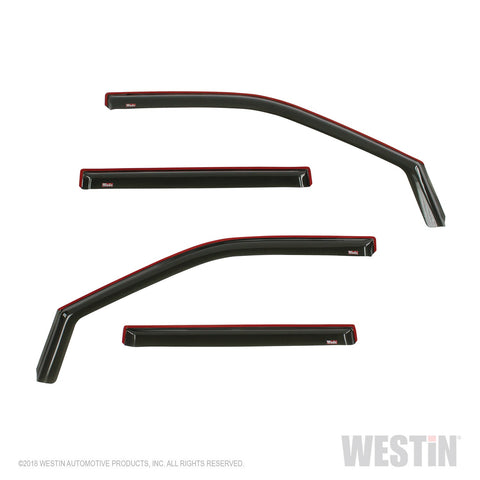 Westin In-Channel Wind Deflector; 4 pc.; Smoke;