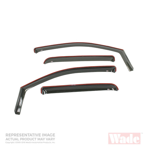 Westin In-Channel Wind Deflector; 4 pc.; Smoke; For Double Cab;