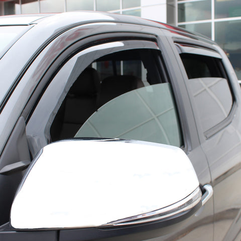 Westin In-Channel Wind Deflector; 4 pc.; Smoke; For Double Cab;