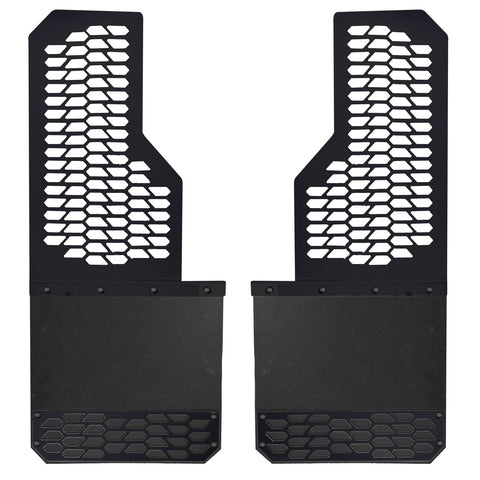 Putco Mud Skins Mud Flaps; Carbon Black HDPE; Features Hex Shield;