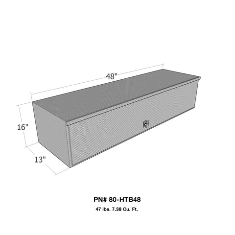 Westin Brute HD TopSider Tool Box; Polished Aluminum; L 48 in. x W 13 in. x H 16 in.;