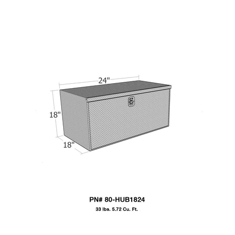 Westin Brute HD Under Body Tool Box; Polished Aluminum; 18 in. x 24 in. Drop Down Door;