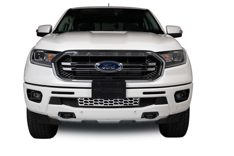 Putco HEX Shield Grille Insert; Polished; Stainless Steel;