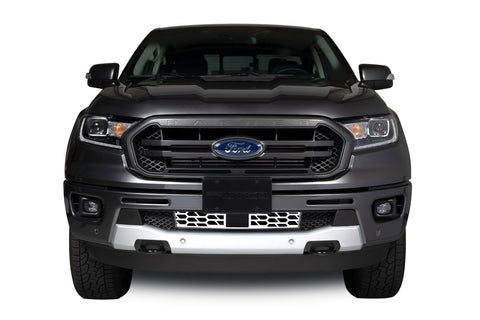 Putco HEX Shield Grille Insert; Polished; Stainless Steel;