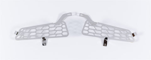 Putco HEX Shield Grille Insert; Polished; Stainless Steel;