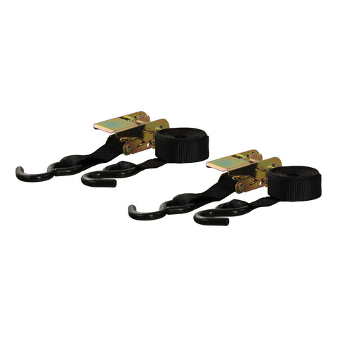 CURT 10ft. Black Cargo Straps with S-Hooks (500 lbs; 2-Pack)