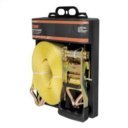 CURT 27ft. Yellow Cargo Strap with J-Hooks (3;333 lbs.)