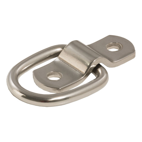 CURT 1in. x 1-1/4in. Surface-Mounted Tie-Down D-Ring (1;200 lbs; Stainless)