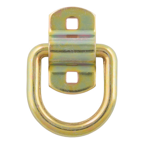 CURT 3in. x 3in. Surface-Mounted Tie-Down D-Ring (3;600 lbs; Yellow Zinc)