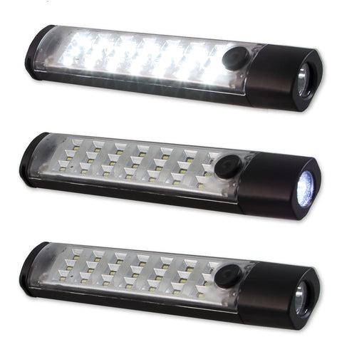 Anzo USA LED Utility Light Bar; Chrome; 60 in.; w/Rechargeable Flash Lights;