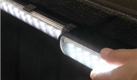 Anzo USA LED Utility Light Bar; Chrome; 60 in.; w/Rechargeable Flash Lights;