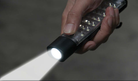 Anzo USA LED Utility Light Bar; Chrome; 60 in.; w/Rechargeable Flash Lights;