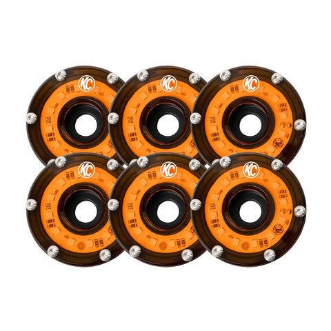 KC Hilites Cyclone LED Rock Light - 6-Light System - Amber - 5W Flood Beam