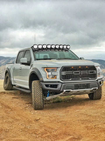 KC Hilites Ford Raptor; Pro6 Gravity LED 9-Lt Overhead Sys 17-18