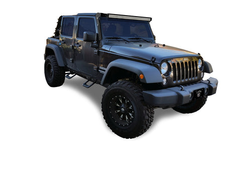Carr Hoop II Truck Step; XP3 Black Powder Coat; Pair;