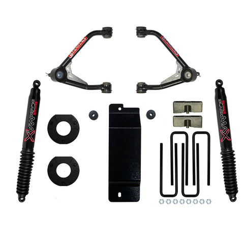 Skyjacker 3.5-4 Inch Upper Control Arm Lift Kit With Black Max B8500 Rear Shocks