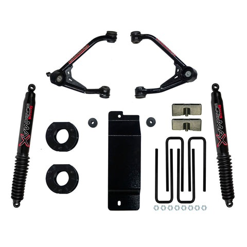 Skyjacker 3.5-4 Inch Upper Control Arm Lift Kit With Black Max B8500 Rear Shocks