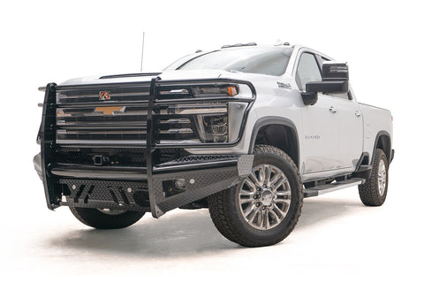 Fab Fours Black Steel Front Ranch Bumper; w/Full Guard And Tow Hooks; Steel; Black;