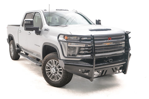 Fab Fours Black Steel Front Ranch Bumper; w/Full Guard And Tow Hooks; Steel; Black;