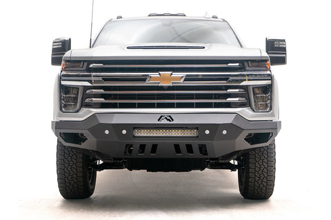 Fab Fours Vengeance Front Bumper; 2 Stage Black Powder Coated; w/No Guard;
