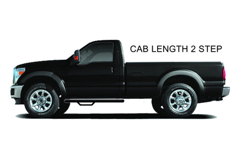 N-Fab Nerf Step-Cab Len (1 Stp)-97-03 (04 Htg) F150 Reg-TX Blk