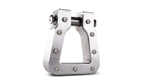 Body Armor Mega D-Ring; Single; 7/8 in. Stainless Pin; Raw; Billet Aluminum;