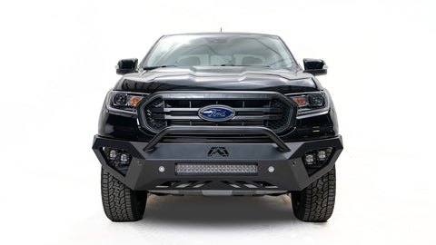 Fab Fours Vengeance Front Bumper; 2 Stage Black Powder Coat; Pre-Runner Guard;