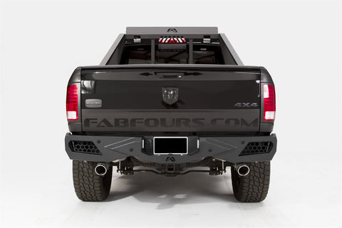 Fab Fours Premium Rear Bumper; 2 Stage Black Powder Coated; w/Sensors;
