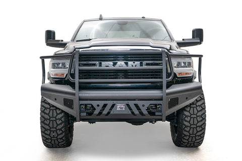Fab Fours Elite Front Bumper; Black Steel; Front w/Full Guard;
