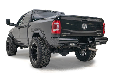 Fab Fours Black Steel Rear Bumper;