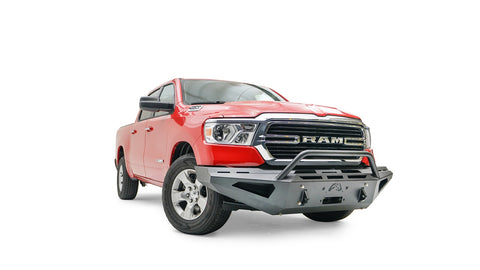 Fab Fours Red Steel Front Bumper; w/Pre-Runner Guard;